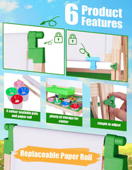 JOYOOSS magnetic board with clips for papers and magnetic letters