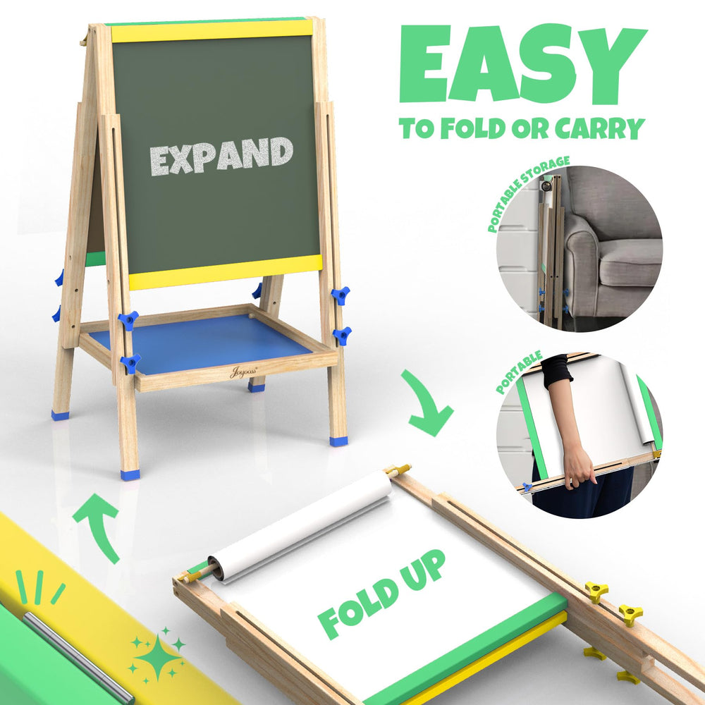 Joyooss Kids Easel adjustable height grows with children for years of use.