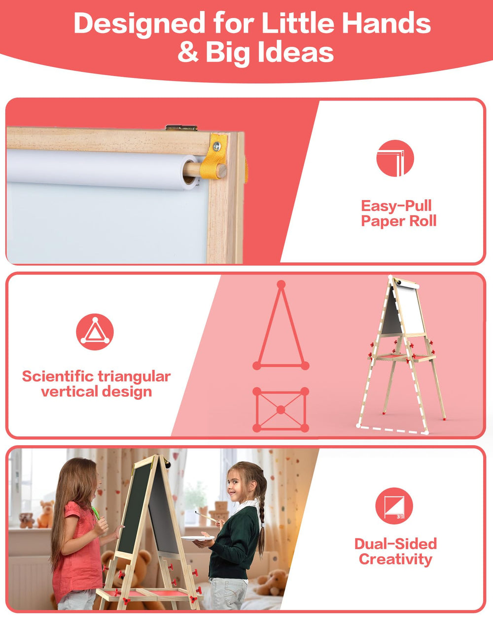 Joyooss Pine wood construction offers durability with smooth, safe edges.