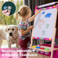 Joyoss art easel safety rounded corners protect little hands.