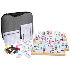 JOYOUSLIFE Mexican Train Dominoes tiles set ready for family game night