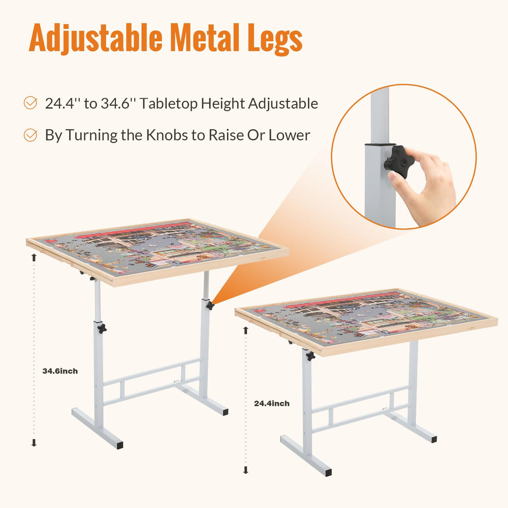 JoyPcsTable dust-proof cover protects puzzles from dust and spills when paused.
