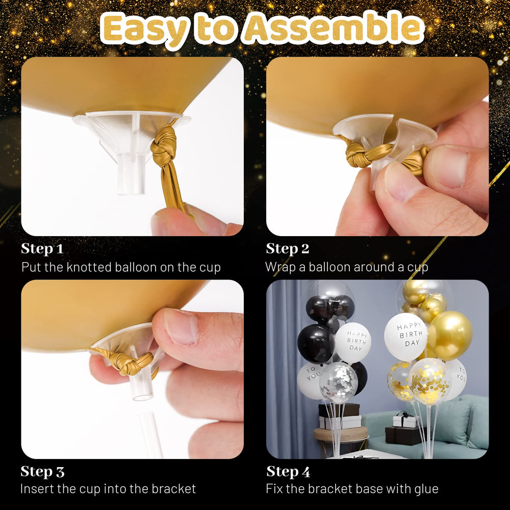 JOYPOP balloon stand multi-cup configuration enables flexible layouts.
