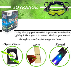 JOYRANGE Kids Night Vision Goggles with side lights illuminating paths clearly.