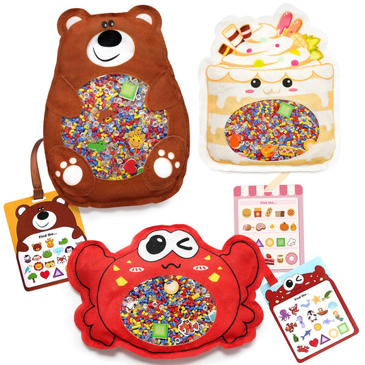 Joyreal Hide and Seek Busy Bag bear visual promotes calm, focused play on the go.