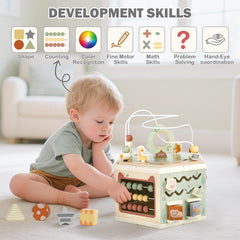 Joyreal cube with number and shape blocks for early math recognition