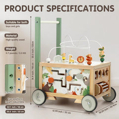 Joyreal wooden baby walker makes a thoughtful gift for babies 12 months and up.