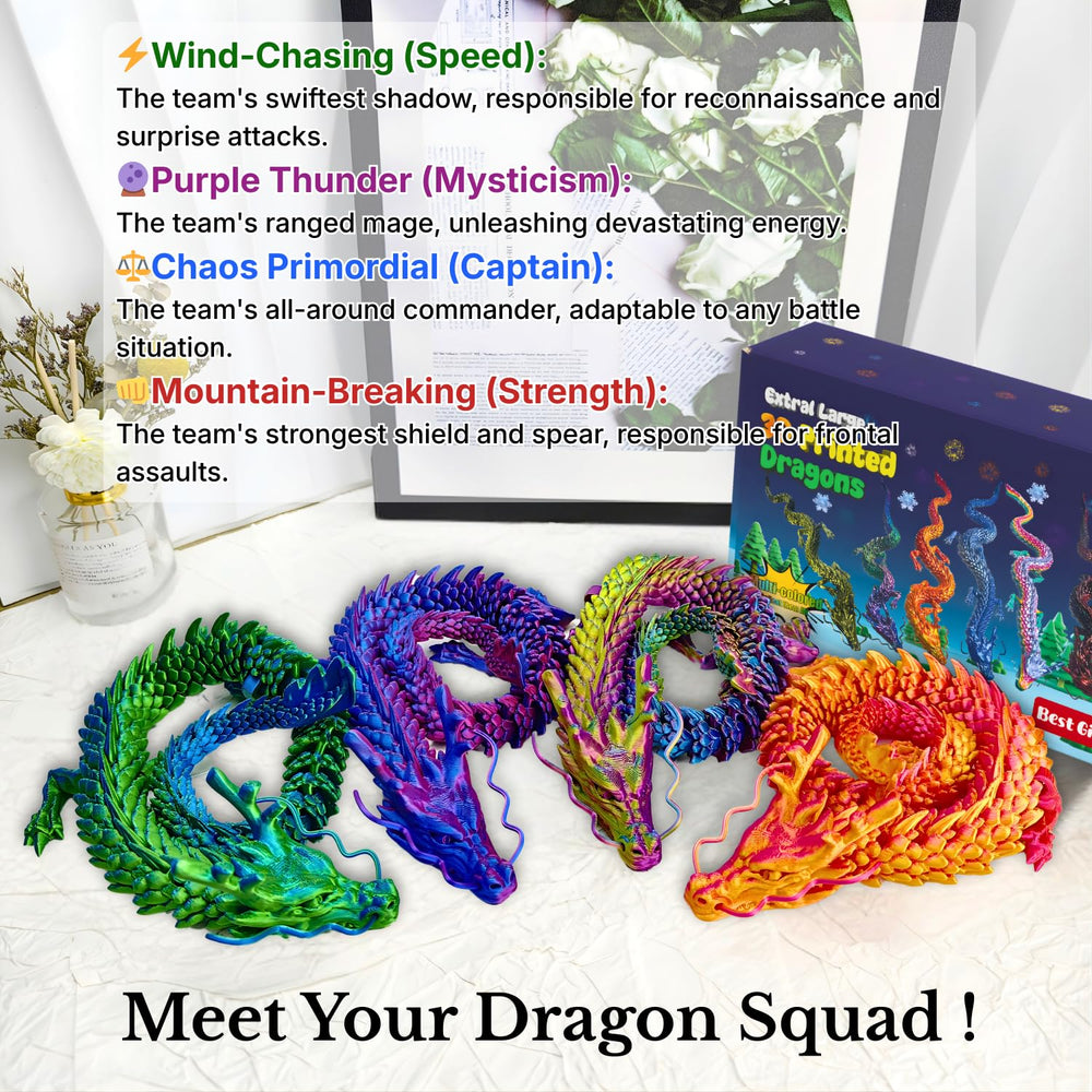 Joyroud eco-friendly PLA dragons with rounded edges for safe, tactile collecting.
