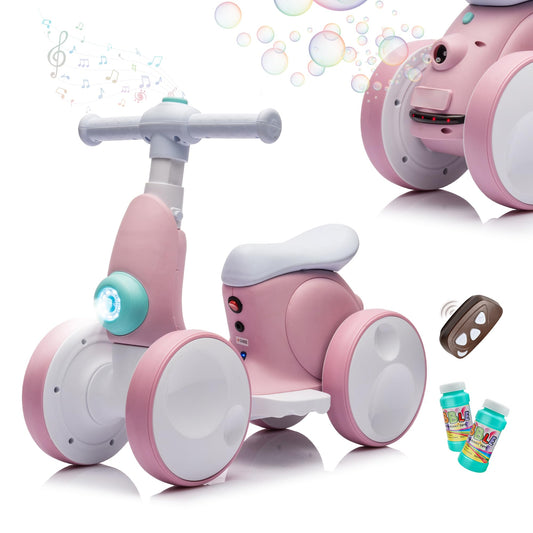 JoyRydz 6V bubble balance bike with bubbles for toddler outdoor fun