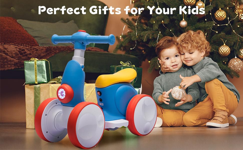 JoyRydz ergonomic seat and handles provide comfortable support.