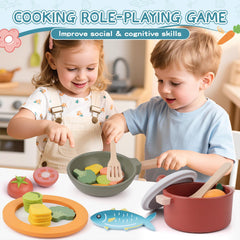 JOYSINTOY cutlery and cups encourage sharing and social pretend dining.