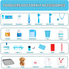 JOYSINTOY doctor kit toddlers blood pressure cuff for realistic pretend checks