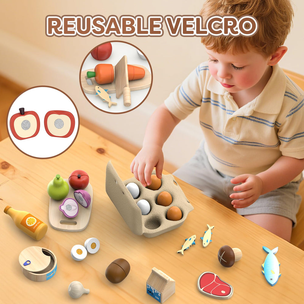 JOYSINTOY wooden milk carton adds beverage pretend play and kitchen routines