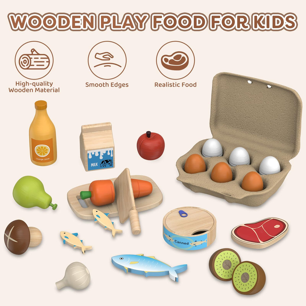 JOYSINTOY wooden onion enhances role-play cooking and hand-eye coordination