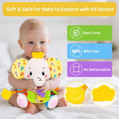 JoySpark Elephant safe materials ensure gentle, cuddly comfort.