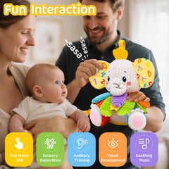 JoySpark Elephant pull-tail lullaby feature to soothe baby.