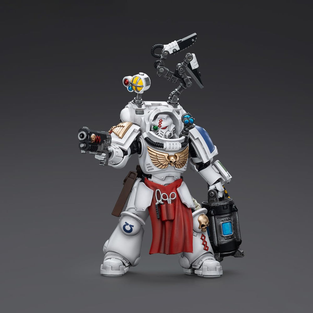 JOYTOY Ultramarines Apothecary figure highlighting subtle armor details