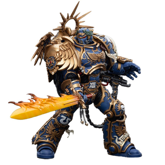 JOYTOY Ultramarines Roboute Guilliman figure front view shows premium design and poseability