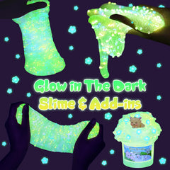 Joytry Axolotl Slime Kit textures showcase the six sensory options for varied play.