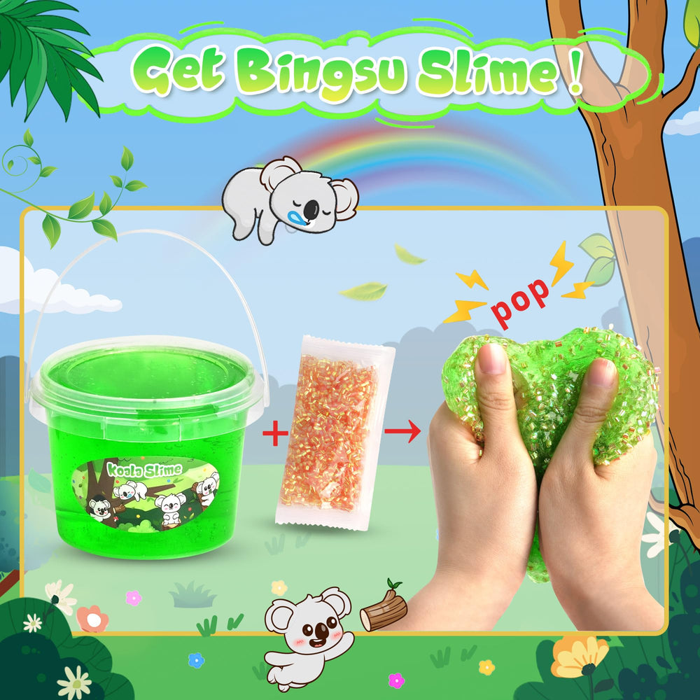 Joytry Koala Slime Kit sealed bucket for simple storage and cleanup