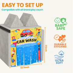 JoyTykes Play Panels car wash scene boosts imaginative play