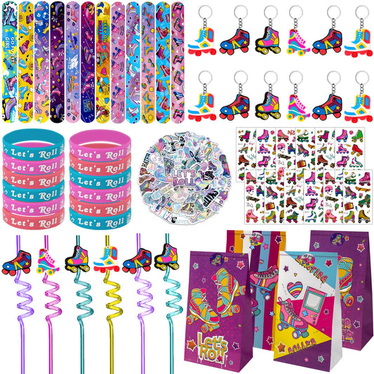 Joyvorite roller skate straws for colorful party drinks and fun visuals