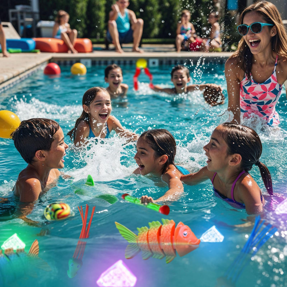 JoyX storage bag keeps pool toys organized for quick cleanup.