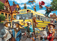 JOYZEXY 500-piece puzzle dogs and cats scene for adults