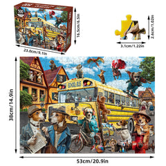 JOYZEXY 500-piece puzzle poster included for reference