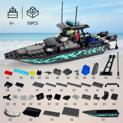 JQARCH Patrol Boat supports creative storytelling and problem-solving during building.