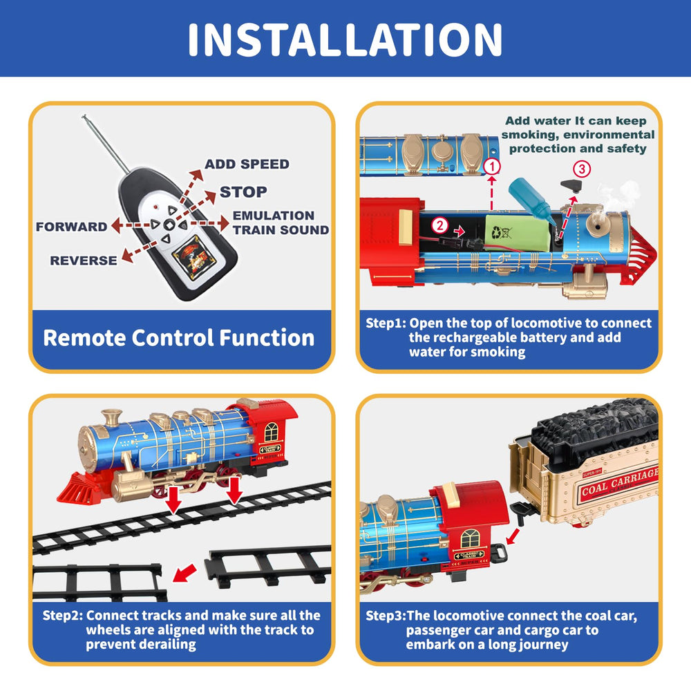 JQ JUQU steam effects and LED headlight enhance realistic train experiences.
