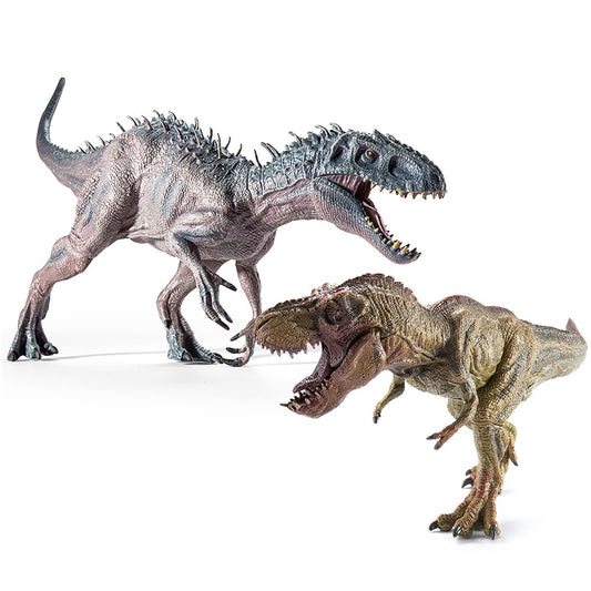 JR PARK 2Pcs Tyrannosaurus Rex front view highlights lifelike posture for imaginative play.
