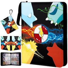 Jravkfi Card Binder front cover with durable PU leather and sleek black finish.