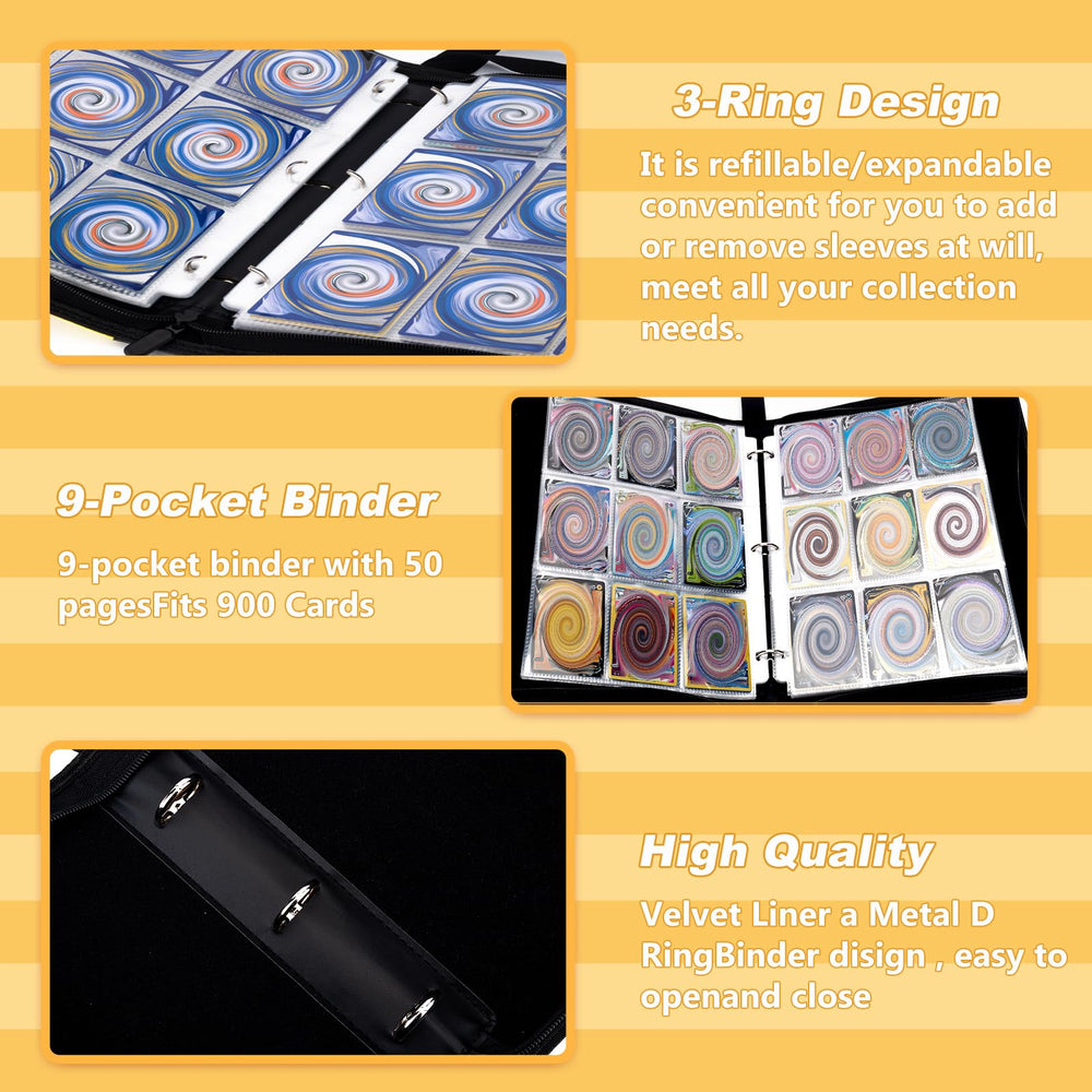 Jravkfi Card Binder wrist strap enabling portable carrying to events.