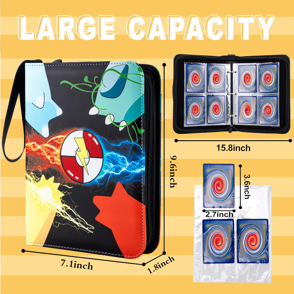 jravkfi card binder zipper-protected interior reduces risk of card loss.
