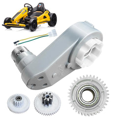 JRRXM 24V RS775 motor gearbox ready for ride-on car upgrade with high torque.