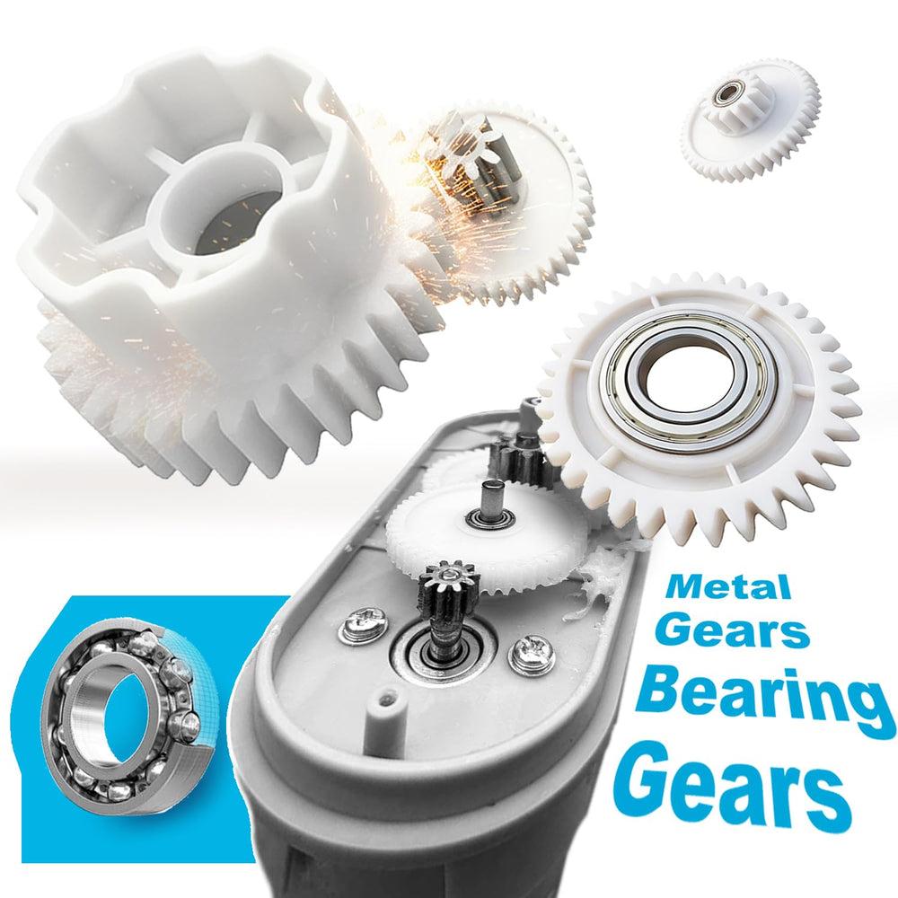 JRRXM RS775 metal middle gear and built-in bearings reduce friction.