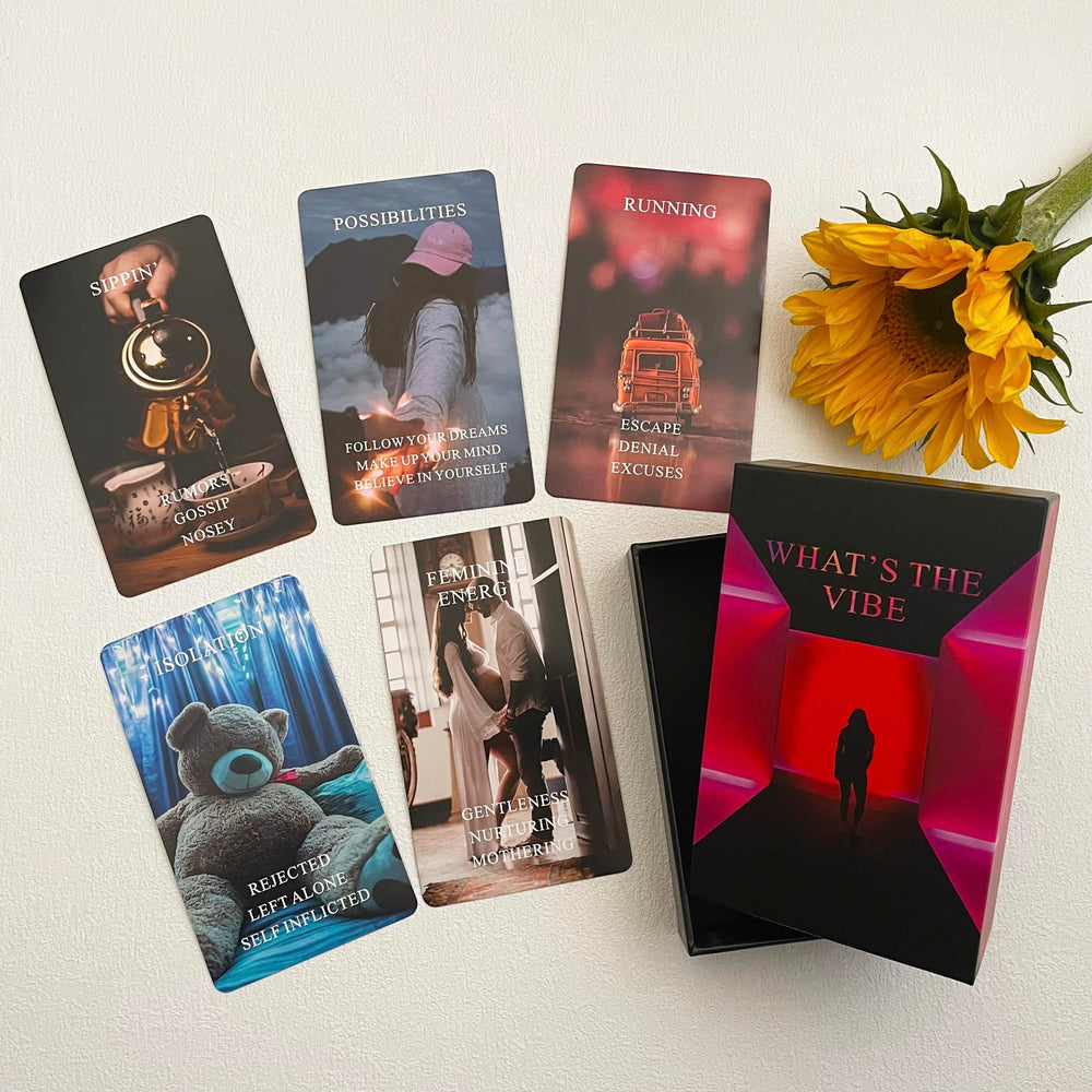 Jrskvaro What's The Vibe oracle cards with meanings visible for beginners.