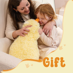 Jrystar duck plush offers a soft cuddle for pets and kids.