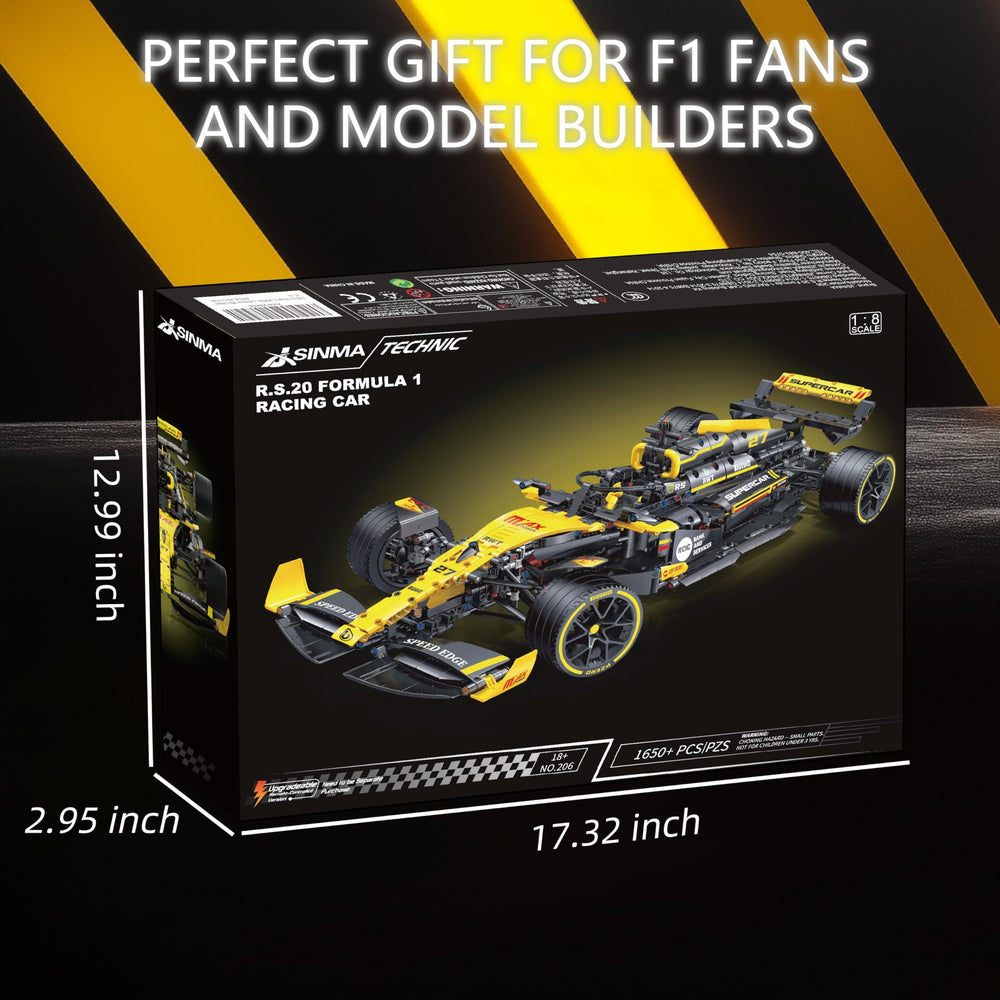 JSINMA Technic F1 RS20 unboxing hints at premium packaging for gifting.