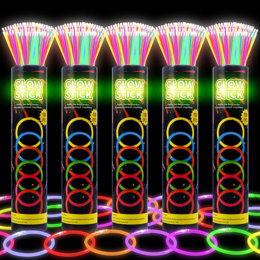 JSronms 8-inch glow stick, ultra-bright for vivid party lighting