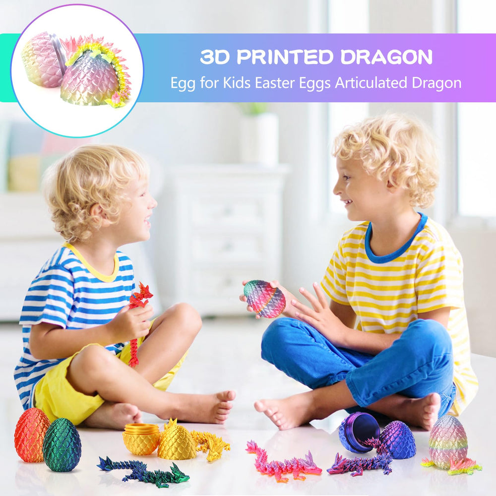 JTILEZU full-articulated dragon inside an egg for tactile exploration.