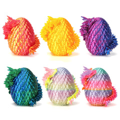 JTILEZU six mini dragon eggs in bright colors for imaginative play.