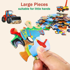 JTKDBJZ puzzle construction-site-60pc vivid scenes fuel focus during play.