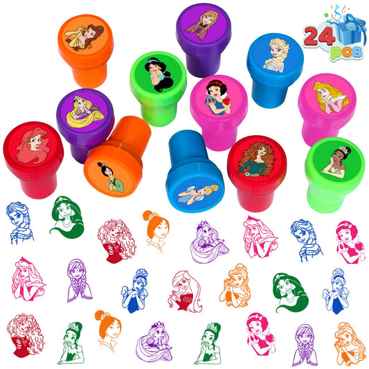 JTZHJIA princess stampers 24-piece collection with varied designs for kids crafts.