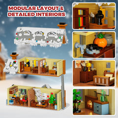 JUALDN gingerbread house interactive ladder and mailbox for playful details