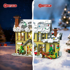 JUALDN gingerbread house sleigh and holiday figures for decorative storytelling