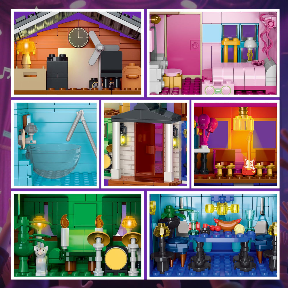 JUALDN loft area lit for cozy architectural play and learning.
