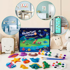 Juboury Kids color paints 16-pack delivers vibrant hues for bright, kid-friendly art projects.
