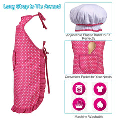 Juboury chef hat with adjustable strap fits most kids.